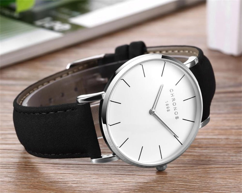 CHRONOS Luxury Brand Watch For Men Women Minimalist Fashion Quartz Wristwatches Unisex Casual Analog Classic Male Montre Femme