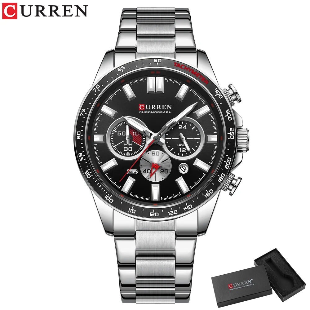 CURREN Brand Design Luxury Business Multifunctional Men's Quartz Chronograph Classic Fashion Sports Luminous Clock Montre Homme