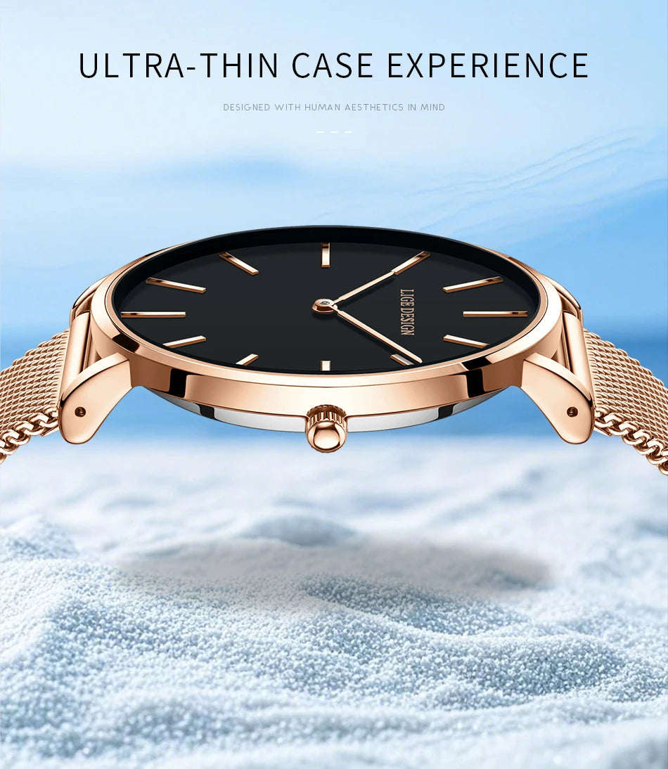 Reloj LIGE 2025 TOP Elegant Women's Watch Fashion Simple Ladies Watch Dress Gift Quartz Waterproof Watch for Women montre femme