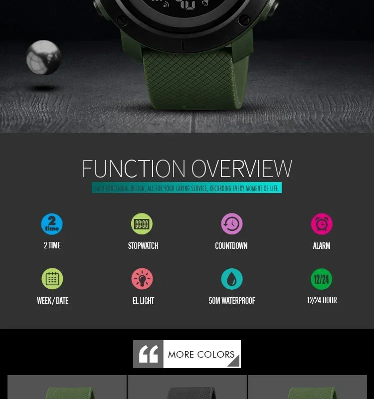 Montre Sport Homme SKMEI 1426 Étanche 5 Bar - Alarme et Affichage Digital