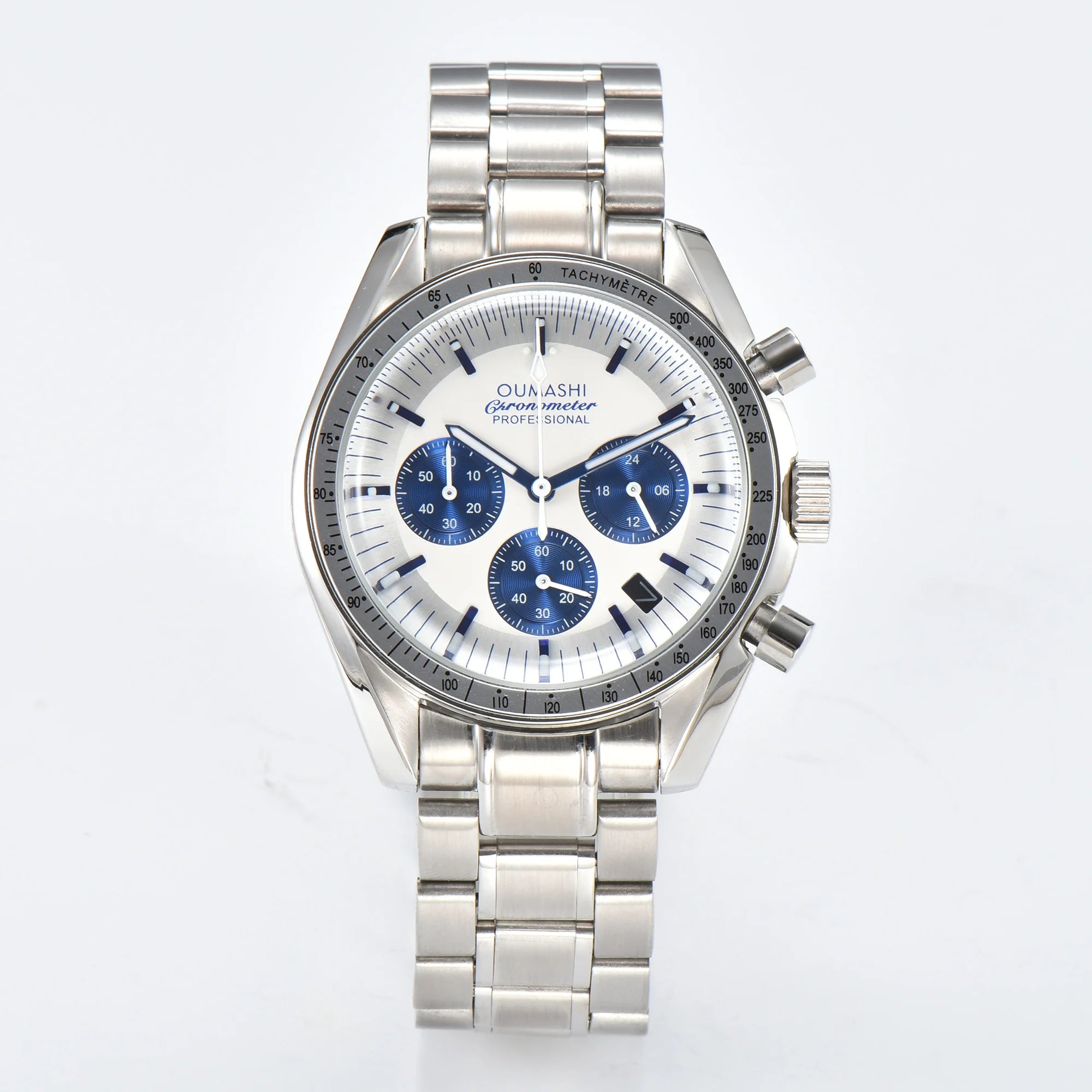 Moons Men's Watch for Man Fashion Quartz Watch Waterproof Chronograph AR Sapphire Glass